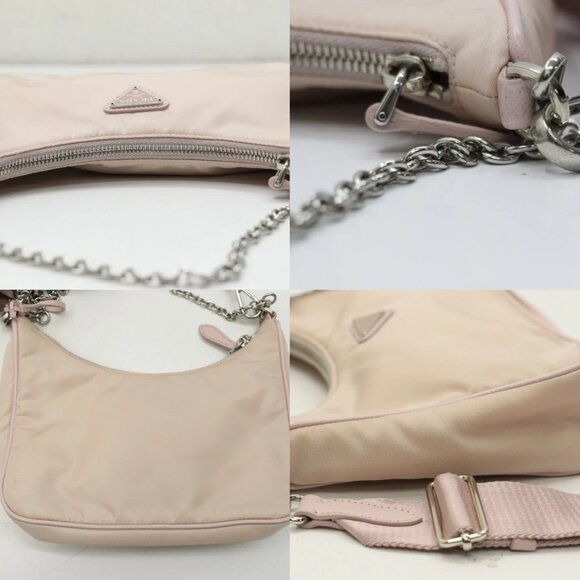 PRADA Re-Edition 2005 Re-Nylon Shoulder Bag Light Pink - Picture 13 of 14
